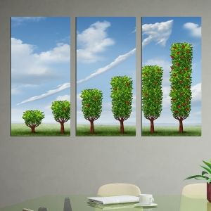 0237 Wall art decoration (set of 3 pieces) Stable growth