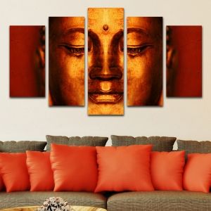 0342 Wall art decoration (set of 5 pieces) Buddha