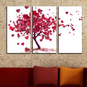 0048  Wall art decoration (set of 3 pieces) Love tree