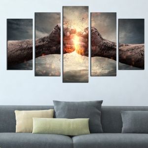 0523 Wall art decoration (set of 5 pieces) Collision