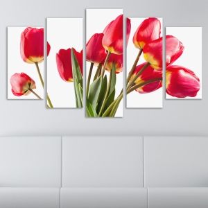 0059 Wall art decoration (set of 5 pieces) Tulips