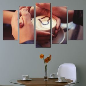 0543 Wall art decoration (set of 5 pieces) Romantic Date