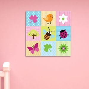 0068  Wall art decoration Funny flowers and animals