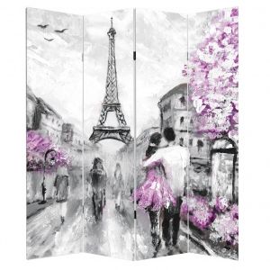 P0417 Decorative Screen Room divider  Lovers in Paris (3,4,5 or 6 panels)