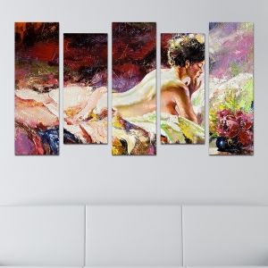 0004 Wall art decoration (set of 5 pieces) Fabulous beauty