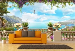 T9081 Wallpaper Terrace with sea view