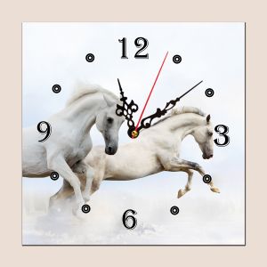 C0054_1 Clock with print Horses