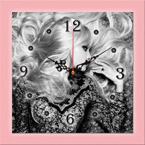 C0149_1 Clock with print Pretty woman