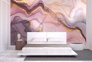 T0790 Wallpaper 3D Abstraction -pastel pink