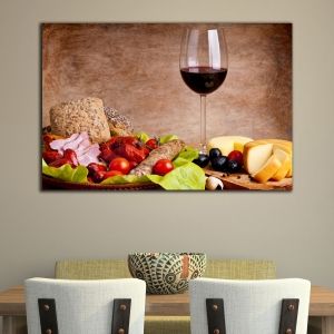0188 Wall art decoration Composition with wine