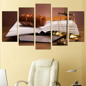 0221 Wall art decoration (set of 5 pieces) Law