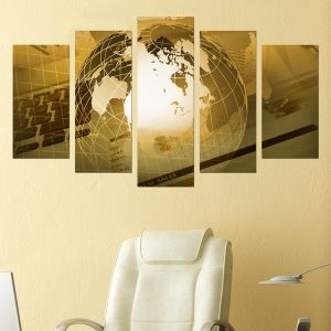 0229 Wall art decoration (set of 5 pieces) Business world