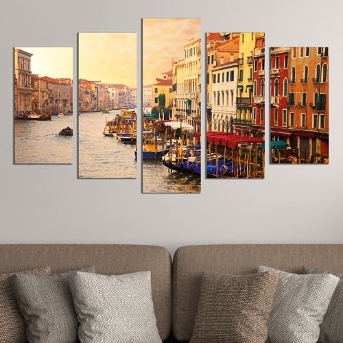 Canvas wall art set city landscape Venece