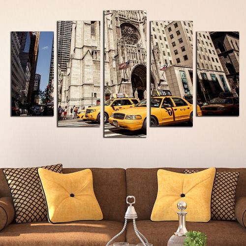 Canvas wall art New York yellow cabs
