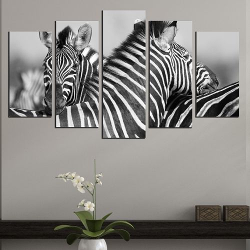 5 pieces home decoration with cople zebras