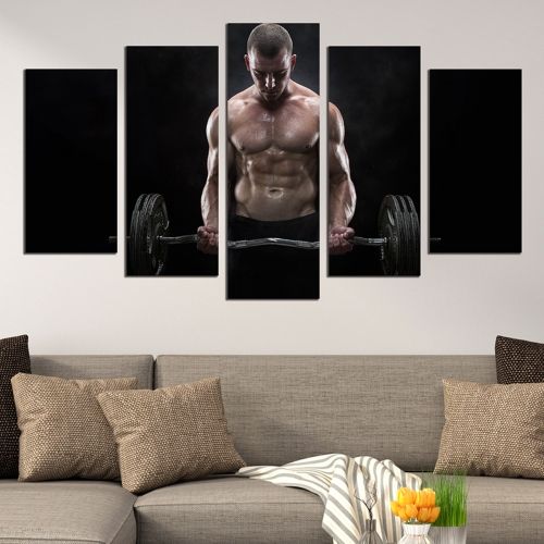 Canvas art set Fitness man