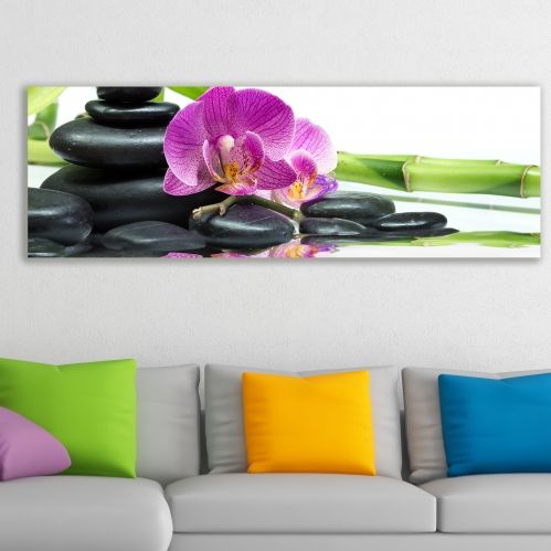 Canvas wall art with orchid