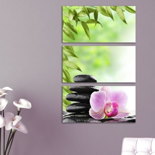 canvas wall art with orchid