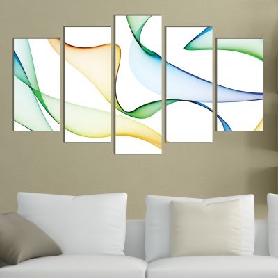 Abstract canvas decoration color waves