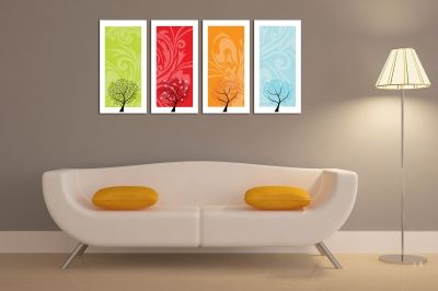 canvas wall art with seasons for living room