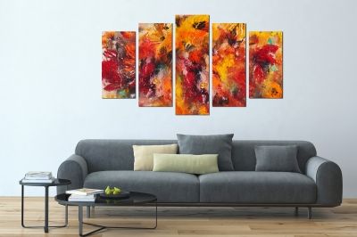 abstract floral canvas wall art set