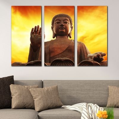 0344 Wall art decoration (set of 3 pieces) Buddha