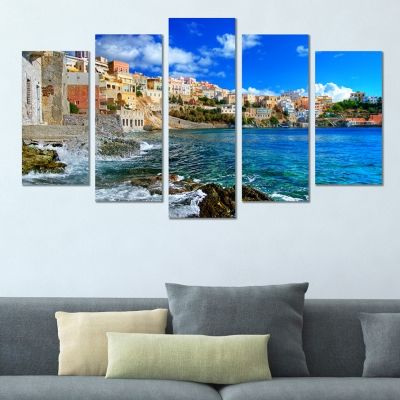 0366 Wall art decoration (set of 5 pieces) Greece