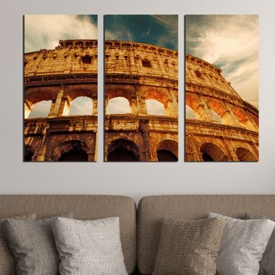 0391 Wall art decoration (set of 3 pieces) Rome, coliseum