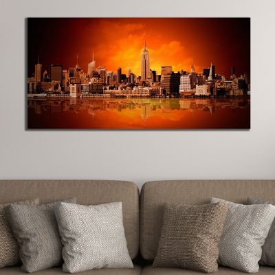 Cityscape canvas wall art New York panorama