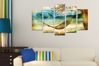  Art canvas decoration - lanscape with tropical island