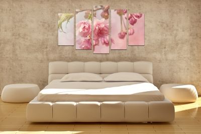 Canvas art Beautiful blossom tree in pink