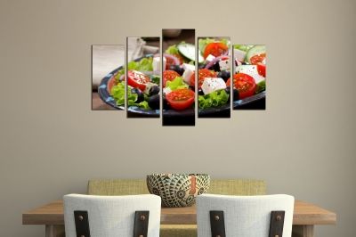  Art canvas decoration with Mediterranean salad