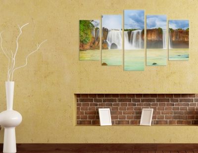 0095 Wall art decoration (set of 5 pieces) Waterfalls