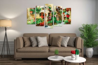 Canvas wall art decoration Vintage landscape of Italy