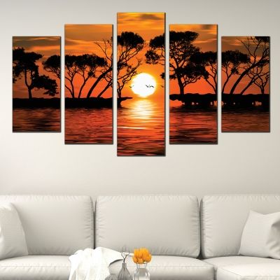 Modern canvas art Exotic sunset