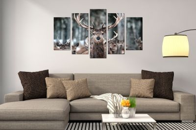 canvas wall art set deer
