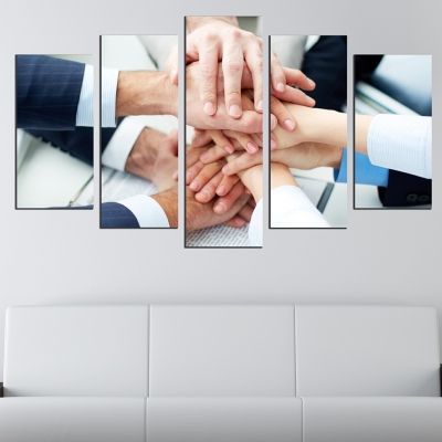 0616 Wall art decoration (set of 5 pieces) Team work