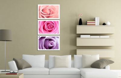 0073 Canvas 3 parts Roses, roses, roses ...