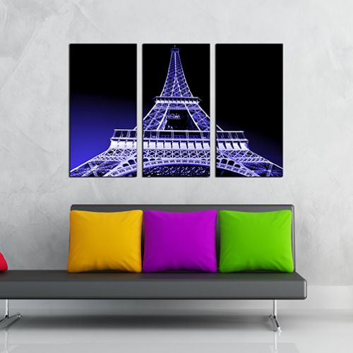 0211 Wall art decoration (set of 3 pieces) Eiffel Tower