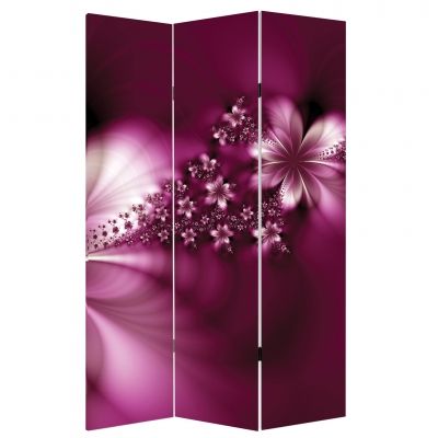 Decorative Room devider Abstract flowers in purple