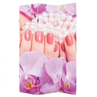 screen for beauty salon with beautiful manicure