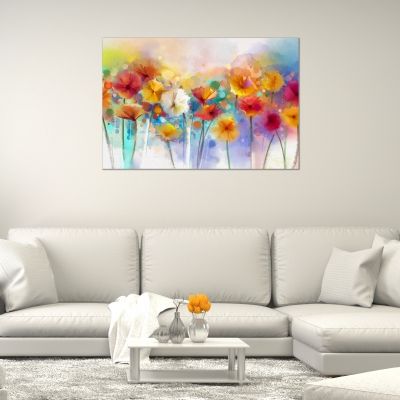 Canvas wall art abstract flowers painting reproduction
