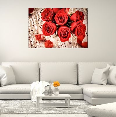 Canvas wall artred roses