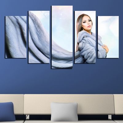 0565 Wall art decoration (set of 5 pieces) Ice queen