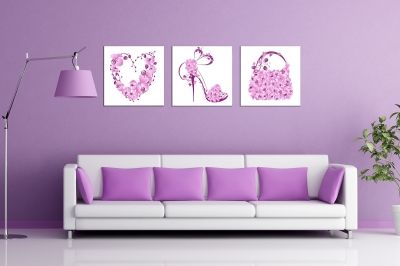 wall decoration in pink for girls room
