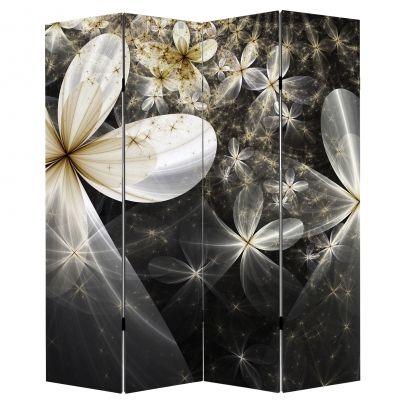 P0629 Decorative Screen Room divider Abstract flowers (3,4,5 or 6 panels)