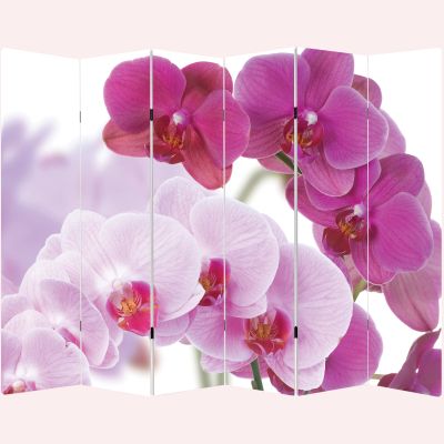 P0099 Decorative Screen Room divider Beautiful orchids (3,4,5 or 6 panels)