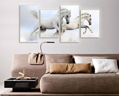 Canvas wall art with horses