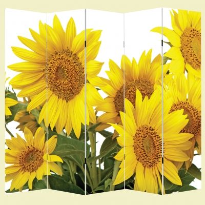 P0204 Decorative Screen Room divider Sunflowers (3,4,5 or 6 panels)