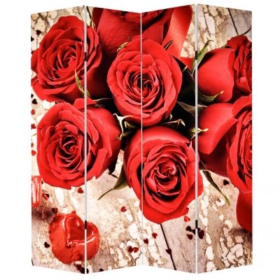 P0159 Decorative Screen Room divider Red roses (3,4,5 or 6 panels)